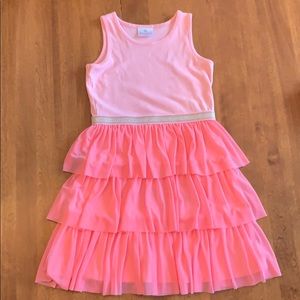 Hanna Andersson Tiered Ruffle Dress - Pink Sz 140